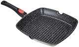 Kamberg 0008029 – Grillpfanne 28 cm – Abnehmbarer Griff – Aluminiumguss – Beschichtung in...