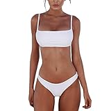 meioro Bikini Sets für Damen Push Up Tanga mit niedriger Taille Badeanzug Bikini Set Badebekleidung...