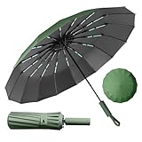 LENDOO Regenschirm Sturmfest,Kompakter Faltbarer Regenschirm sturmfest Automatik Groß Taschenschirm...