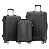 BEIBYE 2045 Zwillingsrollen 3tlg. Reisekoffer Koffer Kofferset Trolleys Hartschale in 20 Farben...