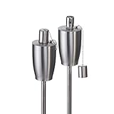 Hussala Ancona Öl Garten-Fackeln aus Edelstahl (Tank,nachfüllbar: 400 ml/Länge: 115 cm) Outdoor...