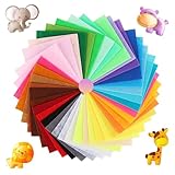 UKOFEW 40 Farben Filzstoff,10CM*10CM Filz zum Basteln,Bastelfilz Vliesstoff,Bunter Filzstoff,Kinder...