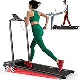 Orisyn Laufband für Zuhause bis 12km/h, 2 in 1 Walking Pad mit Handlauf, 7% Neigung und...