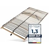 Sleepneo Lattenrost 80x200, 42 Latten, Ergonomischer 7-Zonen-Lattenrost 80 x 200 cm aus Buchenholz,...