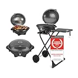 TZS First Austria - Elektrogrill 2 in 1 Tischgrill & Standgrill 2400W - Elektrischer & klappbarer...
