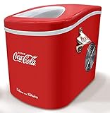 Salco Coca-Cola Eiswürfelmaschine SEB-14CC, Rot, Eiswürfel in 8-13 Minuten, mit Flaschenöffner...