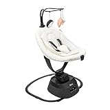 Babymoov Babyschaukel Swoon Evolution Curl White - elektrische Babywippe mit 8 Schaukelbewegungen,...