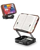 Viozon Buchständer, Drehbarer Buchhalter mit Höhenverstellung, klappbarem Metallfuß, integriertem...