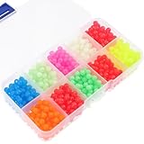 FUNOMOCYA 1000 Stück Leuchtende Angelperlen Runde Wiederverwendbare Nachtfischen Stopper für...