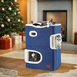 YITAHOME Katzenhaus Indoor, Katzenbett für Indoor-Katzen, Katzentonne, Katzenhöhle, Kratzbaum...