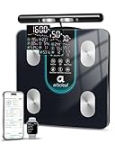 arboleaf Körperfettwaage mit Handsensoren, Waage mit Körperfett und Muskelmasse 50 Körpermaße,...