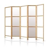 decomonkey Paravent Raumteiler Innen Weiß Orient 225x171 cm 5 Teilig Room Divider Wall Raumteiler...