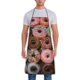HEBSDFG Küchenschürze mit Blumen- und Schmetterlings-Aufdruck, lustige Latzschürze,...