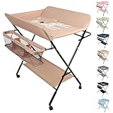 Belfoye - Mesa cambiador plegable y portátil, carga máxima de 25 kg para nuevos, ajustable en...