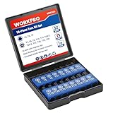 WORKPRO 16tlg. Schrauberbit Set, Torx Bit-Set aus S2-Stahl (25 mm), Magnetische Torx-Bits mit...
