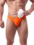 Summer Code Herren Badehose gepolsterter Slip Bequeme chlorresistente Schwimmhose mit Polsterung...