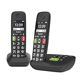 Gigaset E290A DUO - 2 Schnurlose Senioren DECT-Telefone mit Anrufbeantworter - großen Tasten und...