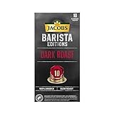 Jacobs Kaffeekapseln Barista Editions Dark Roast, 100 Nespresso®* kompatible Kapseln, 10 x 10...