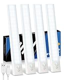 KALAHOL 4 Stück Unterbauleuchte Küche led, Schrankbeleuchtung led Bewegungssensor mit...