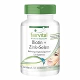 Biotin + Zink + Selen - 120 Tabletten für 4 Monate - Hochdosierte Beauty-Tabletten - Für Haare,...