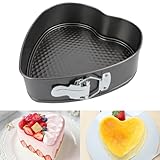 Herzspringform, Ø 22 cm Kuchenform, herzförmige & auslaufsichere Backform aus Stahl mit...