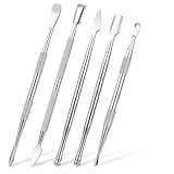 Piriuuo 5 Stück Edelstahl Doppelseitiges Wachsschnitzer, Wachs-Schnitzwerkzeuge Werkzeuge Ton...