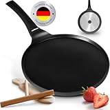 endusor Crepe Pfanne Induktion 26cm mit 3-facher Antihaftbeschichtung inkl. Spatel & Verteiler aus...