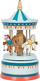 Small Foot Spieluhr Pferdekarussell Zirkus aus Holz, Dekoration für das Kinderzimmer, mit schöner...