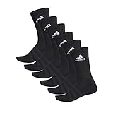 adidas 6 Paar Cushion Crew Socken, Black, L