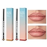 EONFAVE Peeling Lippenkonturenstift, 2 Farben Burgunderrot & Dunkelbraun Peel Off Lip Stain,...