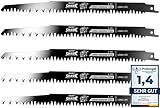 BAURIX® Säbelsägeblätter Holz I SHARK® [5 Stück] I 240 mm, 5 TPI I Sägeblatt Säbelsäge für...