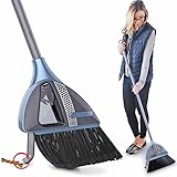 2-in-1-Kehrmaschine mit eingebautem Staubsauger - geräuschfreie Reinigung, 20.000 U/min...