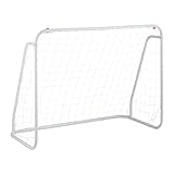 Relaxdays Fußballtor, Kinder & Erwachsene, Übungstor Garten, HBT: 96x124x61 cm, Stahlrahmen,...