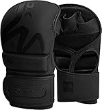 RDX Profi MMA Sparring Handschuhe, Maya Hide Leder, Kampfsport Kickboxen Gepolstert Gloves, Lang...