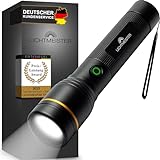 LICHTMEISTER® Taschenlampe (1000 Lumen, 4000 mAh Akku) - Taschenlampe LED aufladbar - LED...