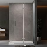 AQUENITH Duschwand Glas 120x195cm Walk in Dusche Duschabtrennung Duschtrennwand Glaswand Faltwand...