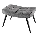 Riess Ambiente Moderner Hocker Scandinavia - grau - Strukturstoff Polsterhocker Fußhocker...