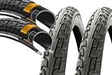 2X Fahrradreifen Drahtreifen Continental Ride Tour 1.60 x 28 Zoll Pannengürtel 42-622 + Schlauch...