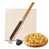 Rechteckiger Pizzastein für Backofen, Grill, Pizzaofenstein, Cordierit-Backstein für Backofen und...
