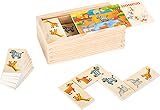 Small Foot Domino Safari aus Holz, lustiges Legespiel mit bunten Tiermotiven, FSC 100%-Zertifiziert,...