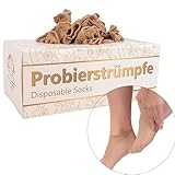Sun Steps Probierstrümpfe 144 St. PROBIERSOCKEN Probiersöckchen Hautfarben Strümpfe Einmalsocken...