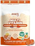POP IT Multivitamin-Gummis Erwachsene – Immunität & Energie – Ohne Zucker, Vegan, Tropisch –...