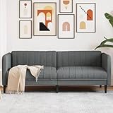 HUAKEHOM Sofa 3-Sitzer Dunkelgrau Stoff