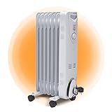 Johannson Ölradiator 1500 Watt Leistung | Mobiler Heizkörper mit 7 Elementen | Heizung mit...