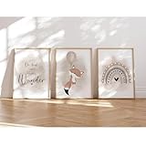 MeinBaby123® I Bilder Kinderzimmer | 3er Set DIN A4 | Wandbilder | Kinderzimmer Poster | Deko...