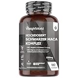 Maca Kapseln - 5550mg pro Kapsel - 6 Monate Vorrat - Schwarzer & Gelber Maca Komplex mit L-Arginin,...