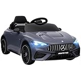 AIYAPLAY Kinder Elektroauto 12V Mercedes-AMG Kinderauto mit 2,4 GHz Fernbedienung, 2 Motoren,...