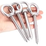 OHIYO Robuste Ösenhaken, 4er-Pack, 12 cm, M10-Ösenhaken für Hängemattenständer, Schaukelstuhl,...