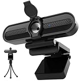 VIZOLINK W4DS Webcam 4K, PC Webcam mit Mikrofon, 78°Sichtfeld, Fester Fokus, Plug&Play, Stativ und...