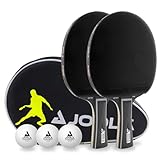 JOOLA Tischtennis Set Black Duo PRO 2 Tischtennisschläger + 3 Tischtennisbälle +...